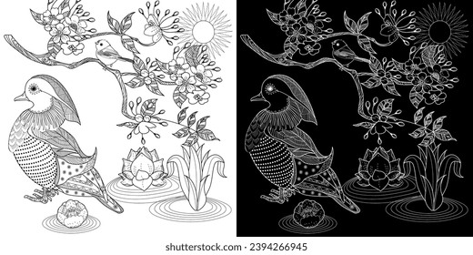 Swan coloring page images stock photos d objects vectors