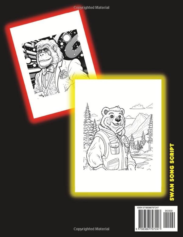 Showbiz pizza place coloring book retro family entertainment song script swan books