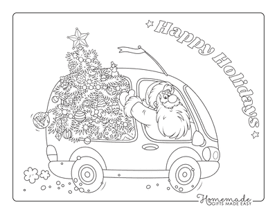 Christmas tree coloring pages for kids adults