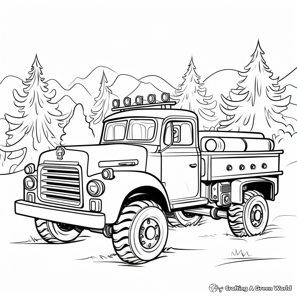 Old truck coloring pages