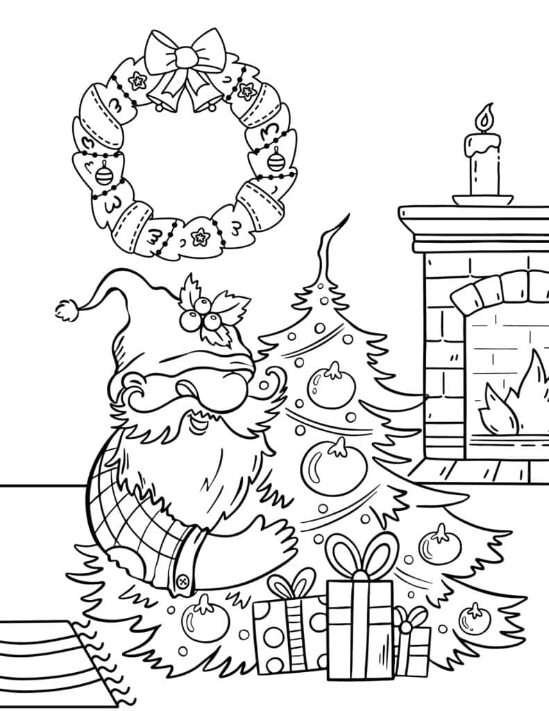 Free printable christmas tree coloring pages