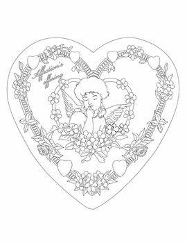 Victorian valentines coloring pages vol ii by art history classroom