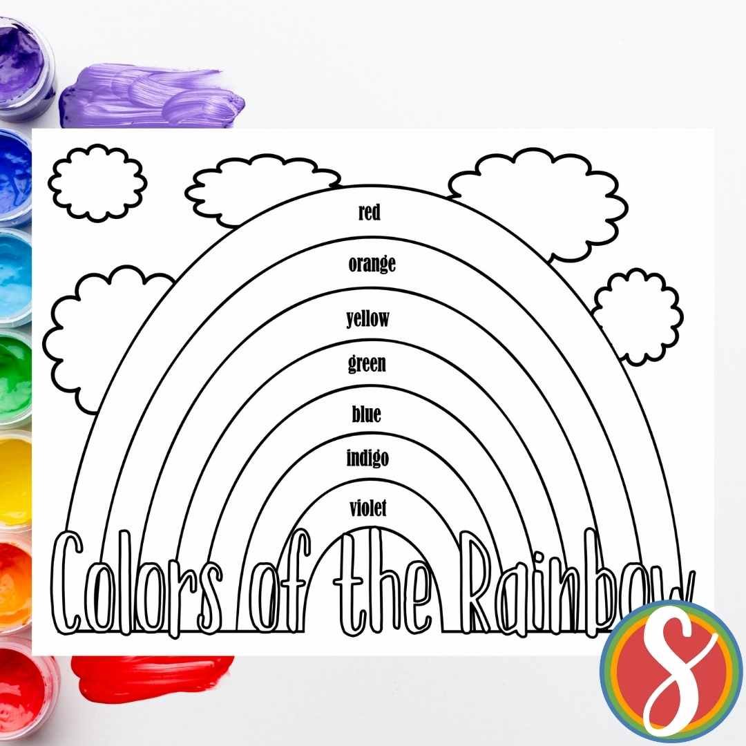 Free rainbow coloring pages â stevie doodles