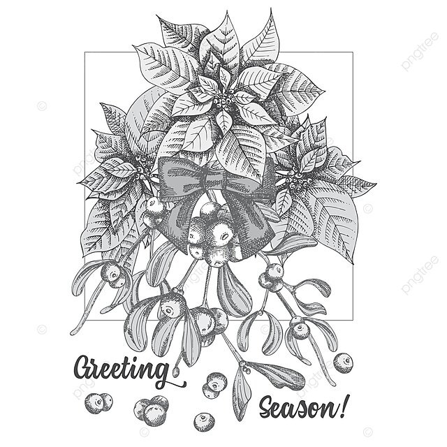 Guirlanda de natal tradicional esboãos botãnicos vintage cãrculo ilustraãão feriado vetor png cãrculo ilustraãão feriado imagem png e vetor para download gratuito