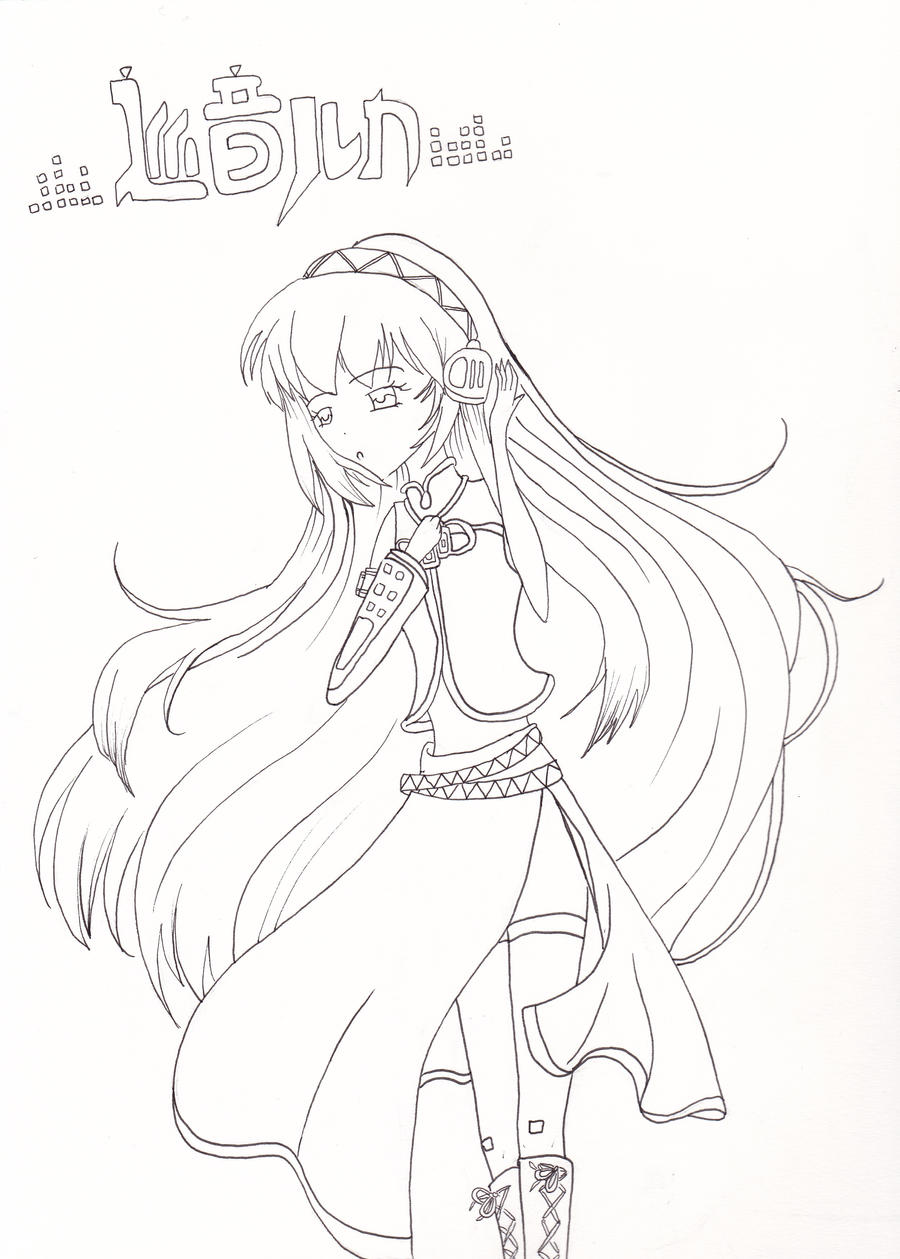 Vocaloid luka line artcoloring page by neosailorcrystal on