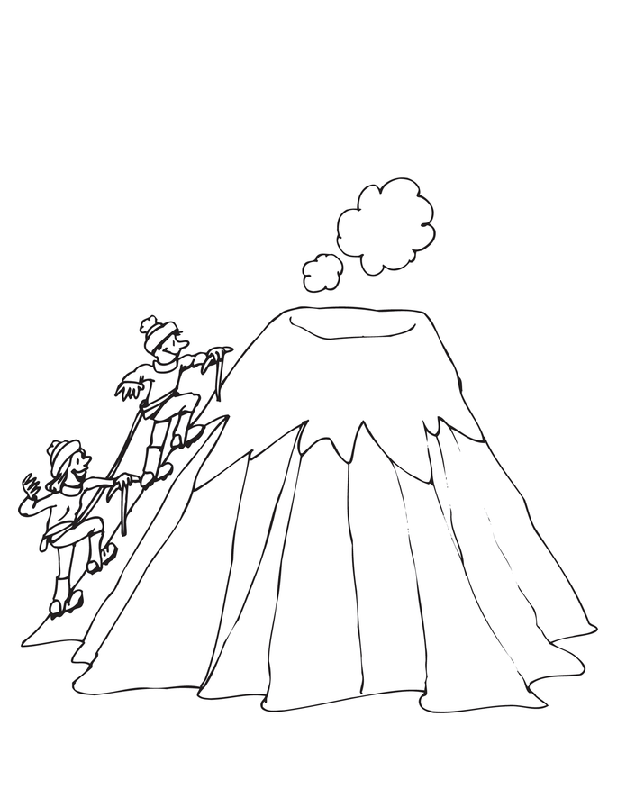 Free printable volcano coloring pages for kids