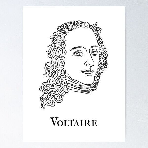 Writing with voltaire poster for sale by jamesinshirts