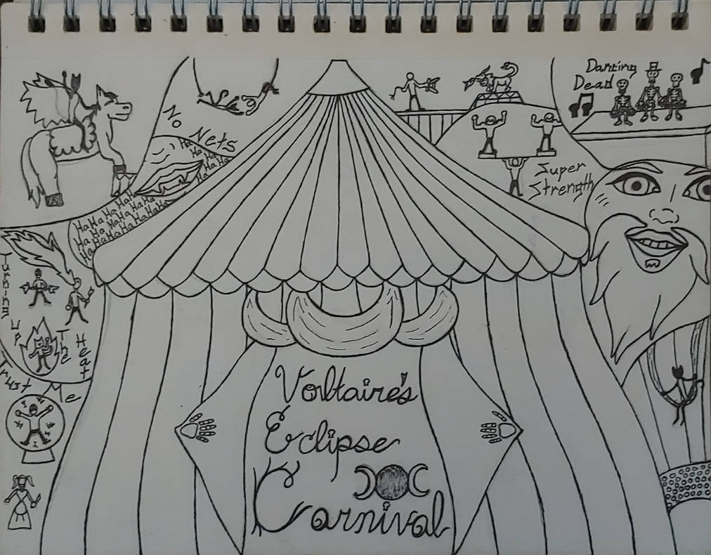 Inktober voltaires eclipse carnival by maryjane on