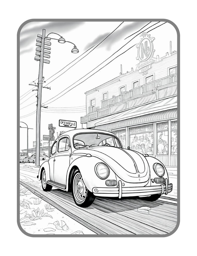 Cars in virginia beach coloring pages by coloringbooksart on