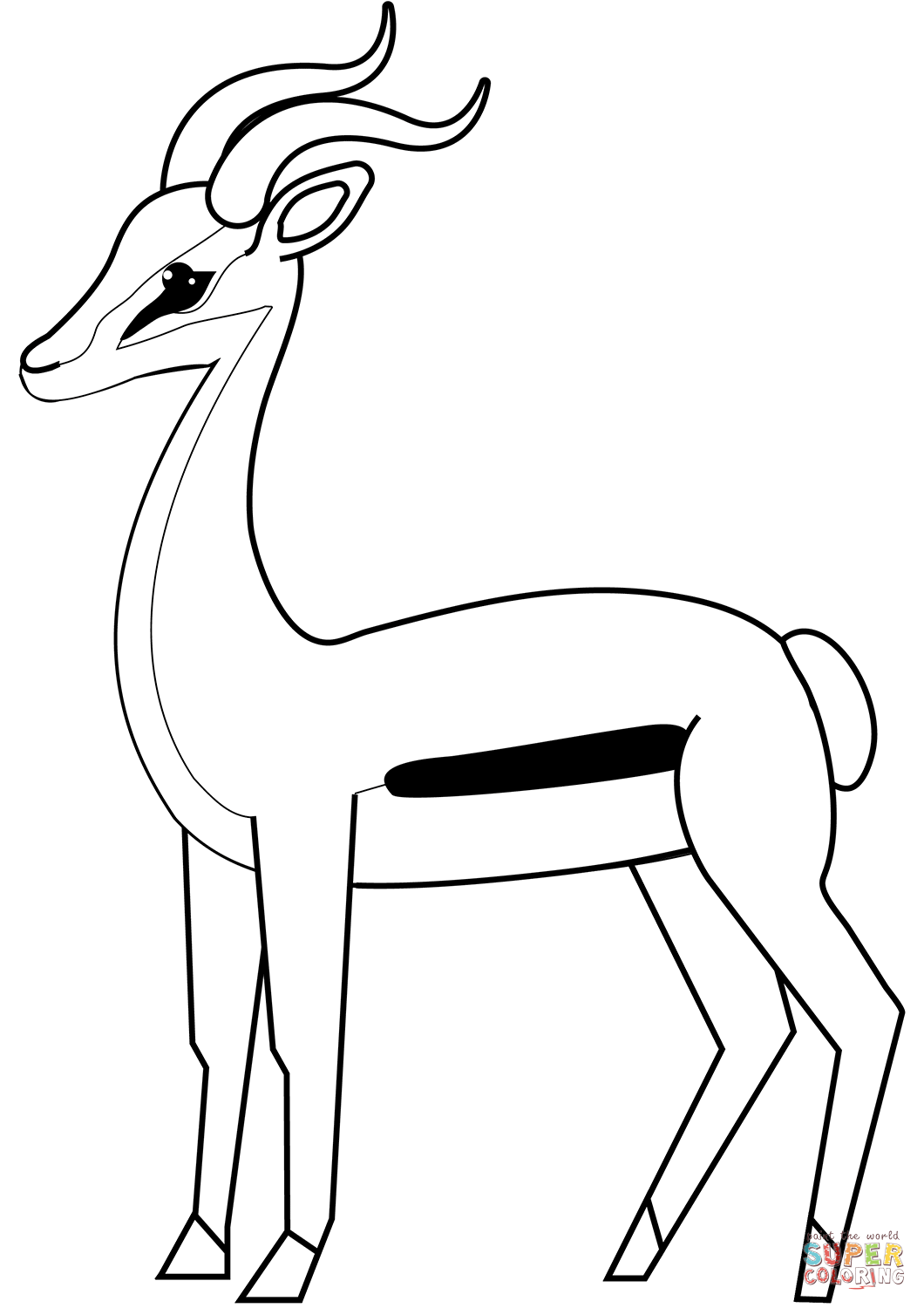 Ausmalbild antilope ausmalbilder kostenlos zum ausdrucken