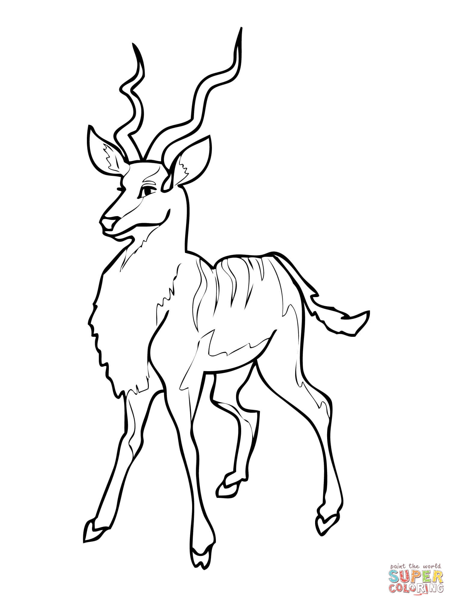 Ausmalbild kudu antilope ausmalbilder kostenlos zum ausdrucken