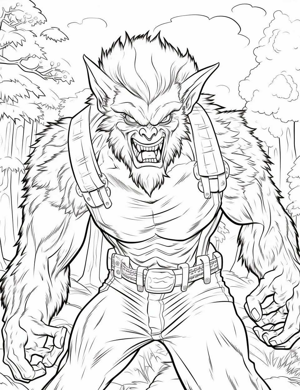 Werewolf coloring books for children years old coloring pages