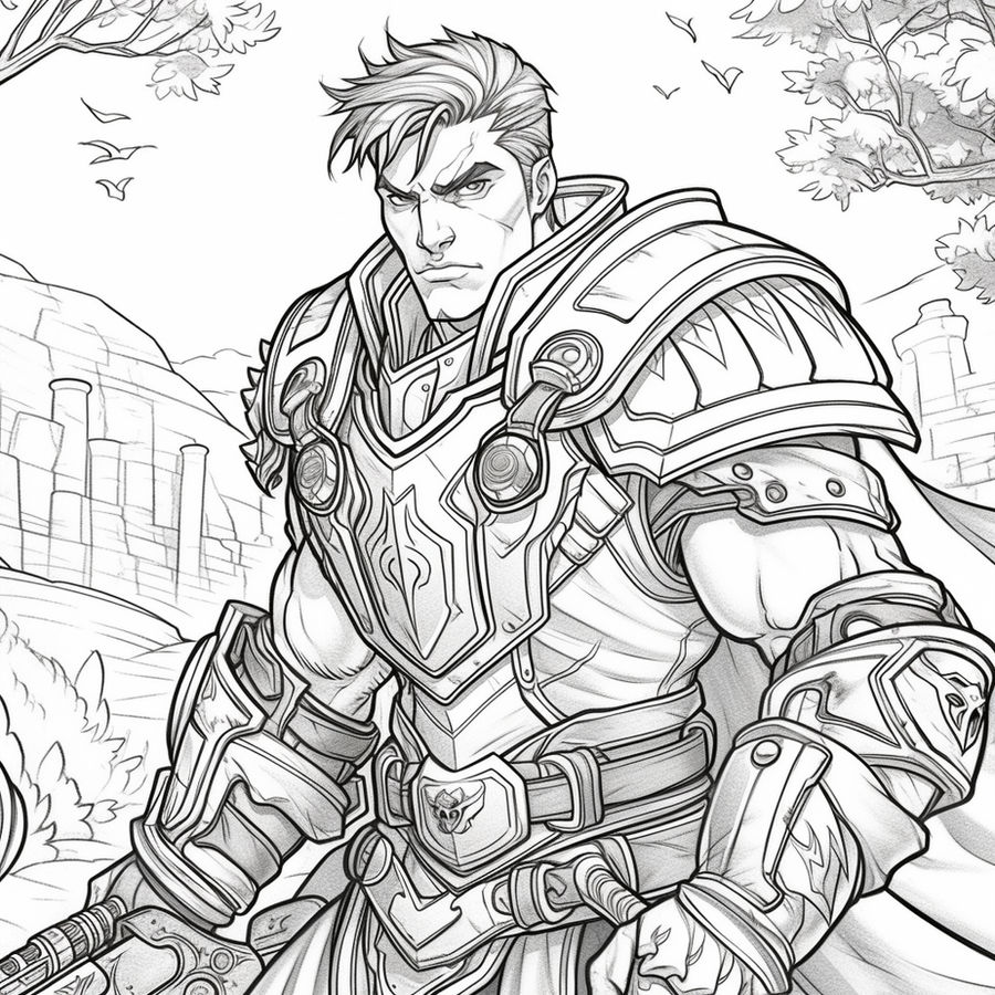 Warrior coloring page by drzzc on