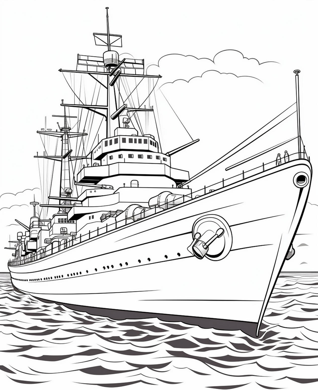 Warships coloring pages in premium quality by coloringbooksart on
