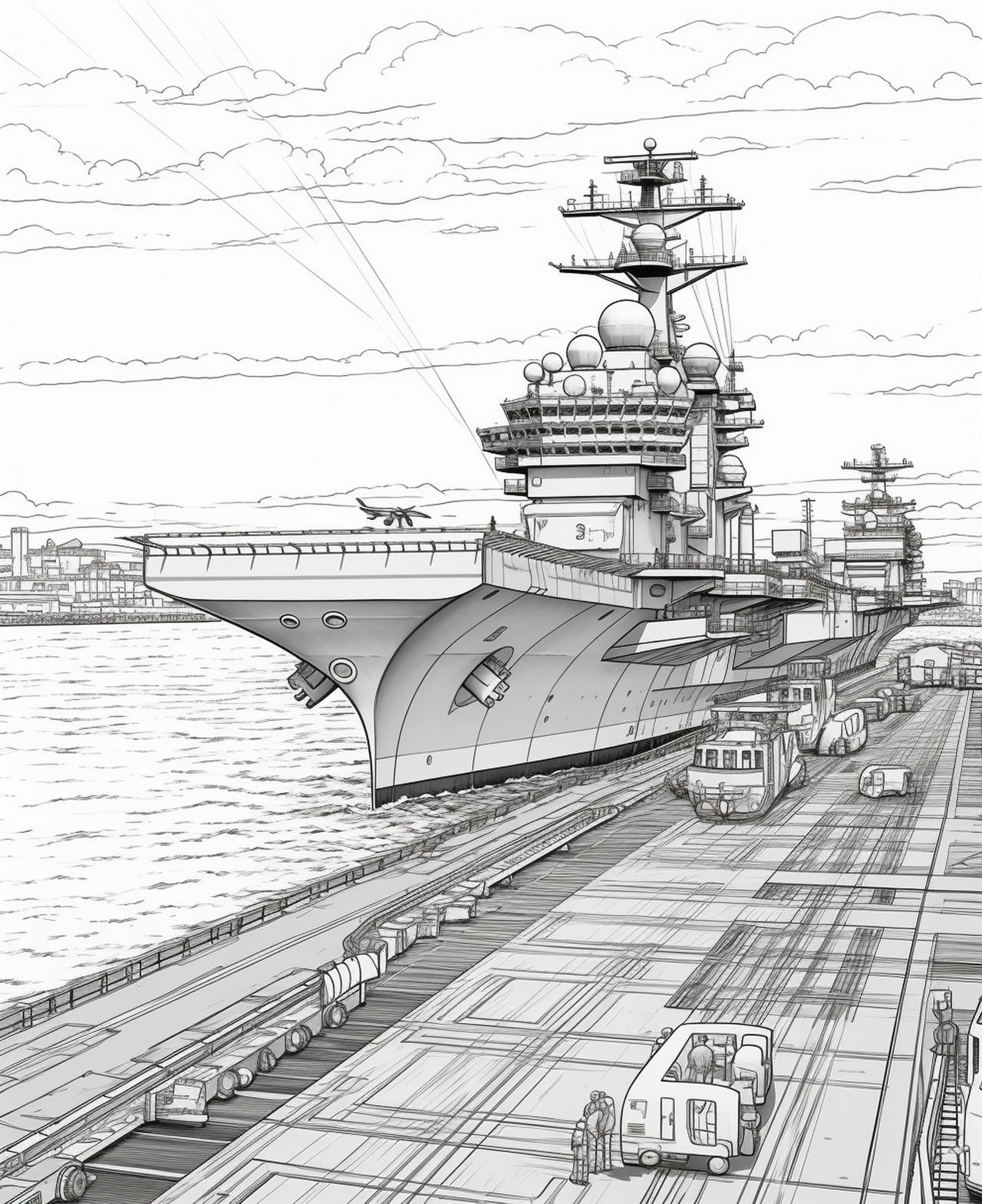 Warships coloring pages in premium quality by coloringbooksart on