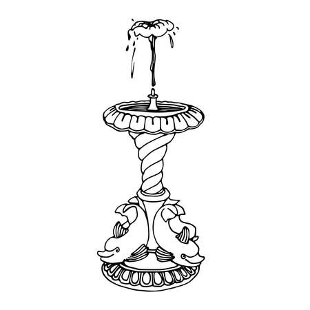 Water fountain sketch stock illustrations cliparts and royalty free water fountain sketch vectors
