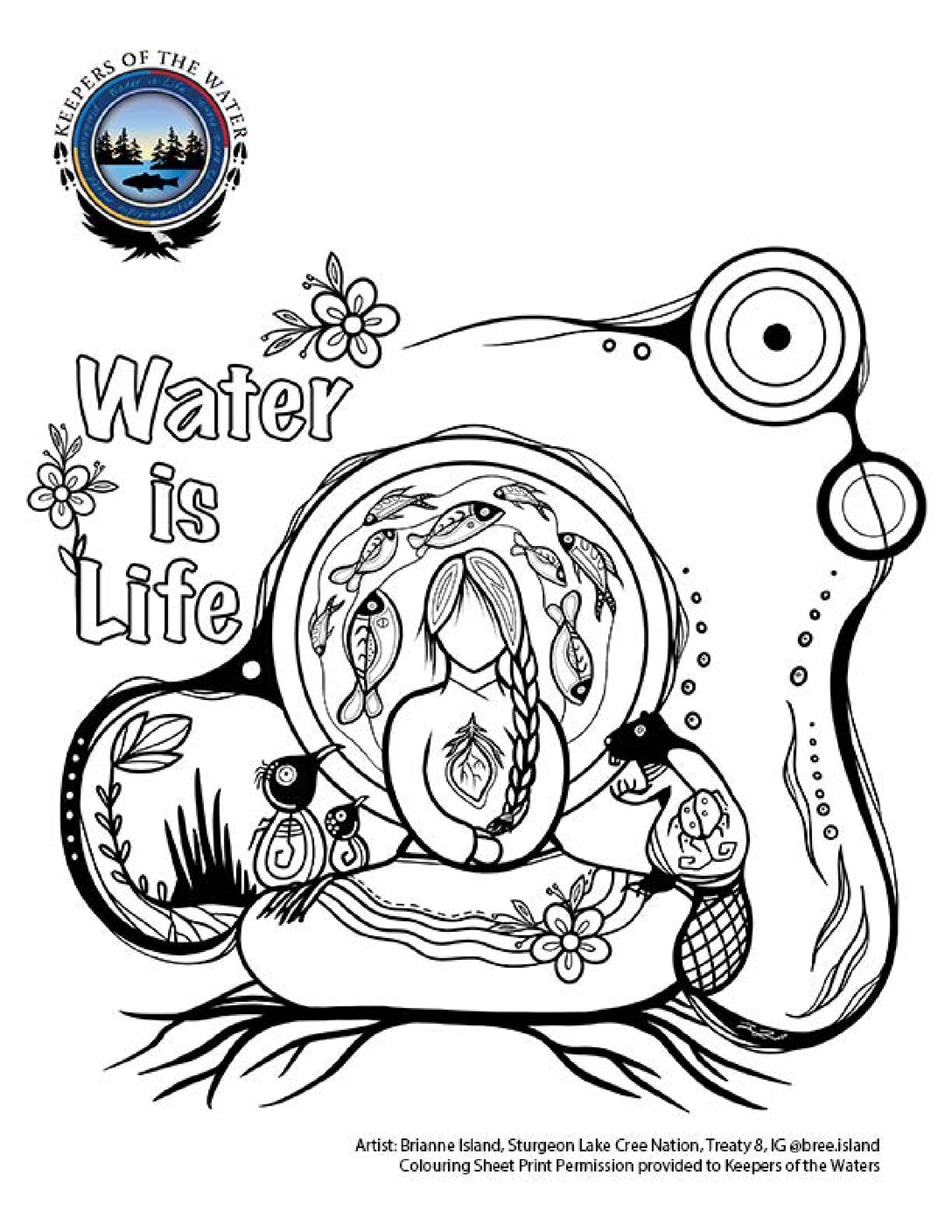 Colouring pages â keepers of the water