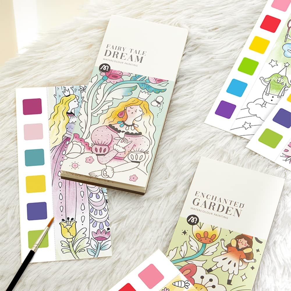Diy bookmark kit i water color book with color pallete on each page ma