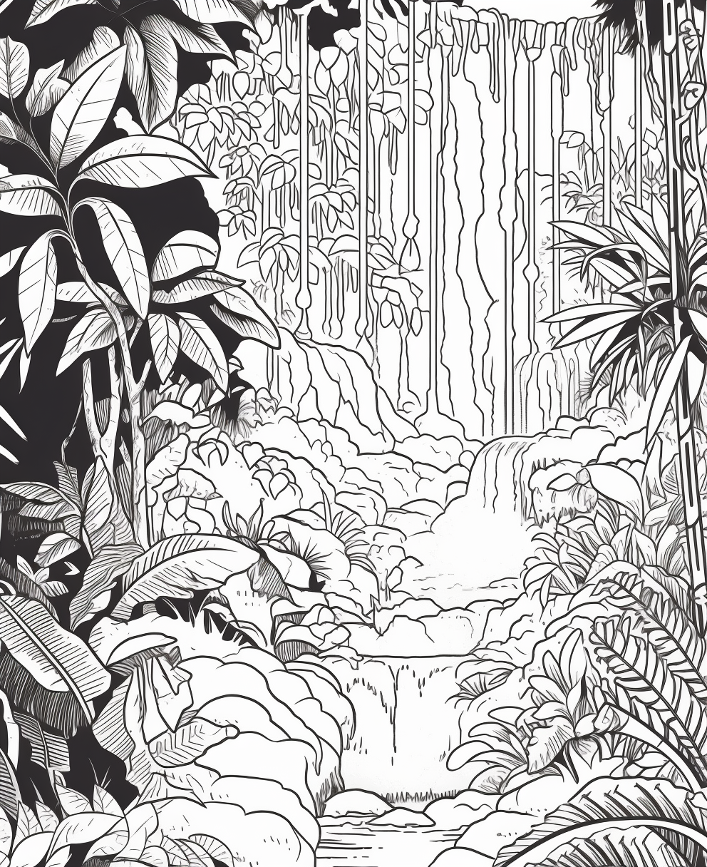 Waterfalls coloring books for children years old coloring pages
