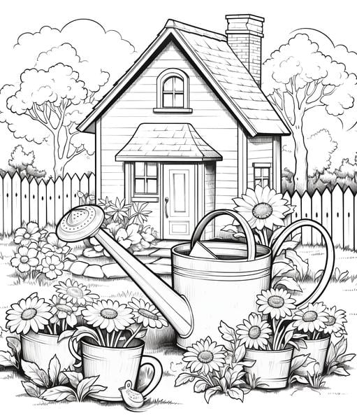 Free printable gardens coloring pages list