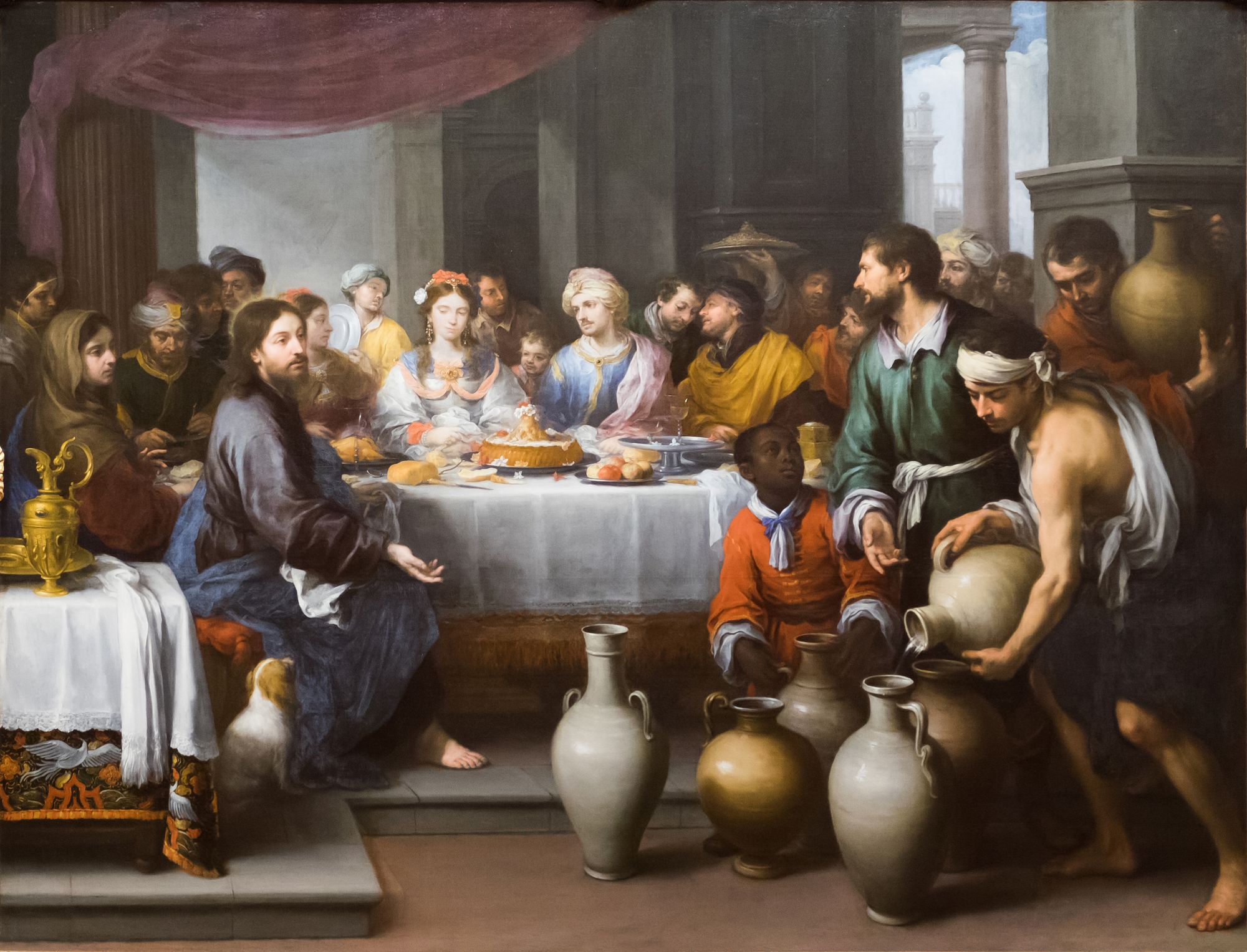 The marriage feast at cana by bartolomã esteban murillo
