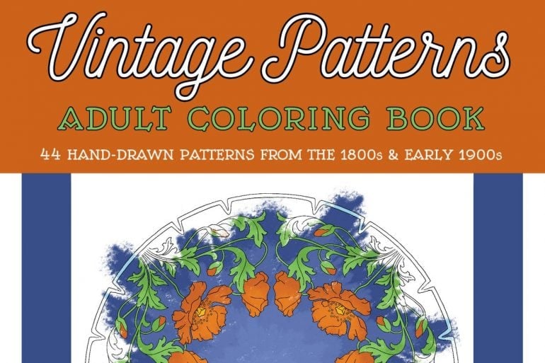 Vintage patterns adult coloring book embroidery designs from the victorian edwardian eras