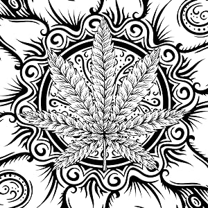 The cannabis collection coloring book for adults with quotes smith robin books