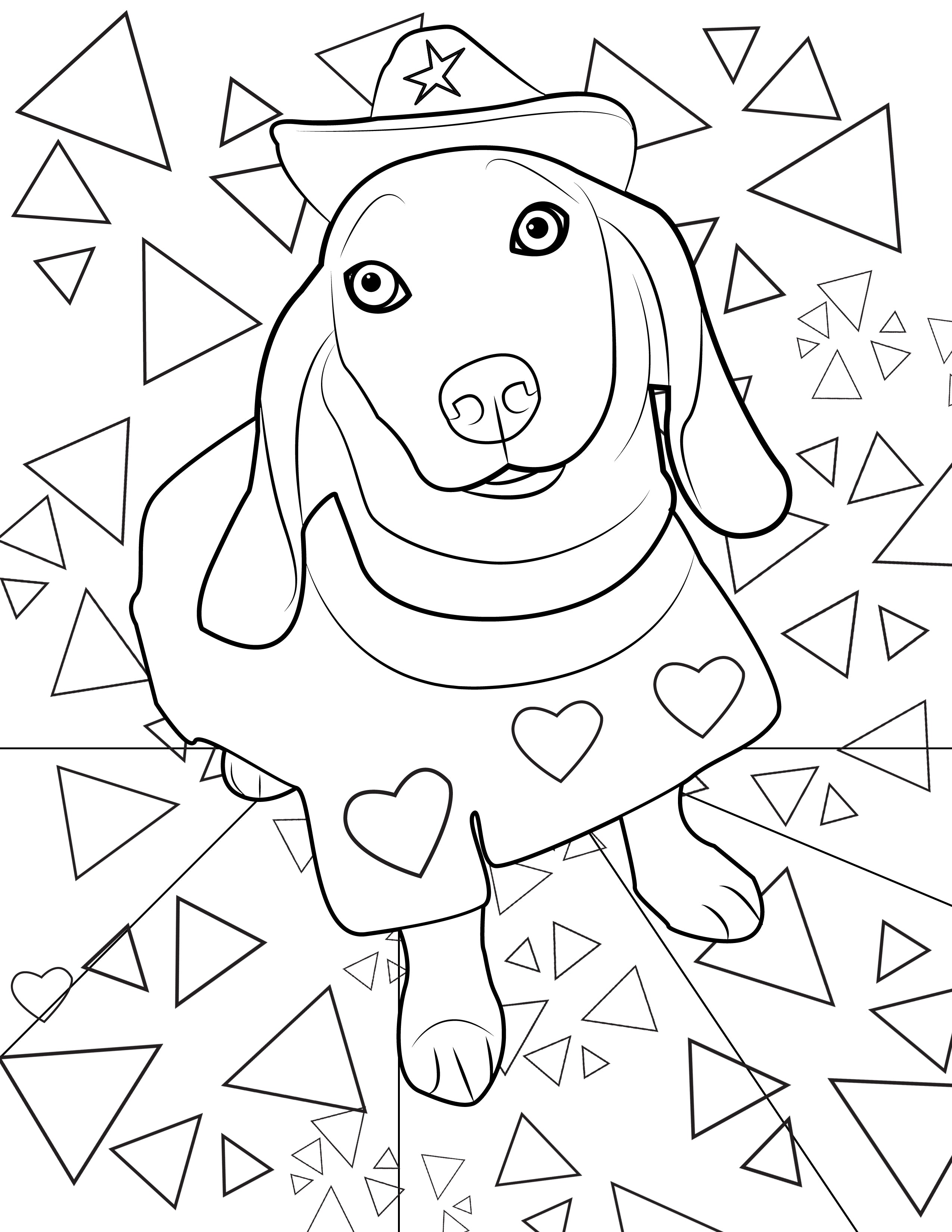Tired dog coloring book â brittany farina art