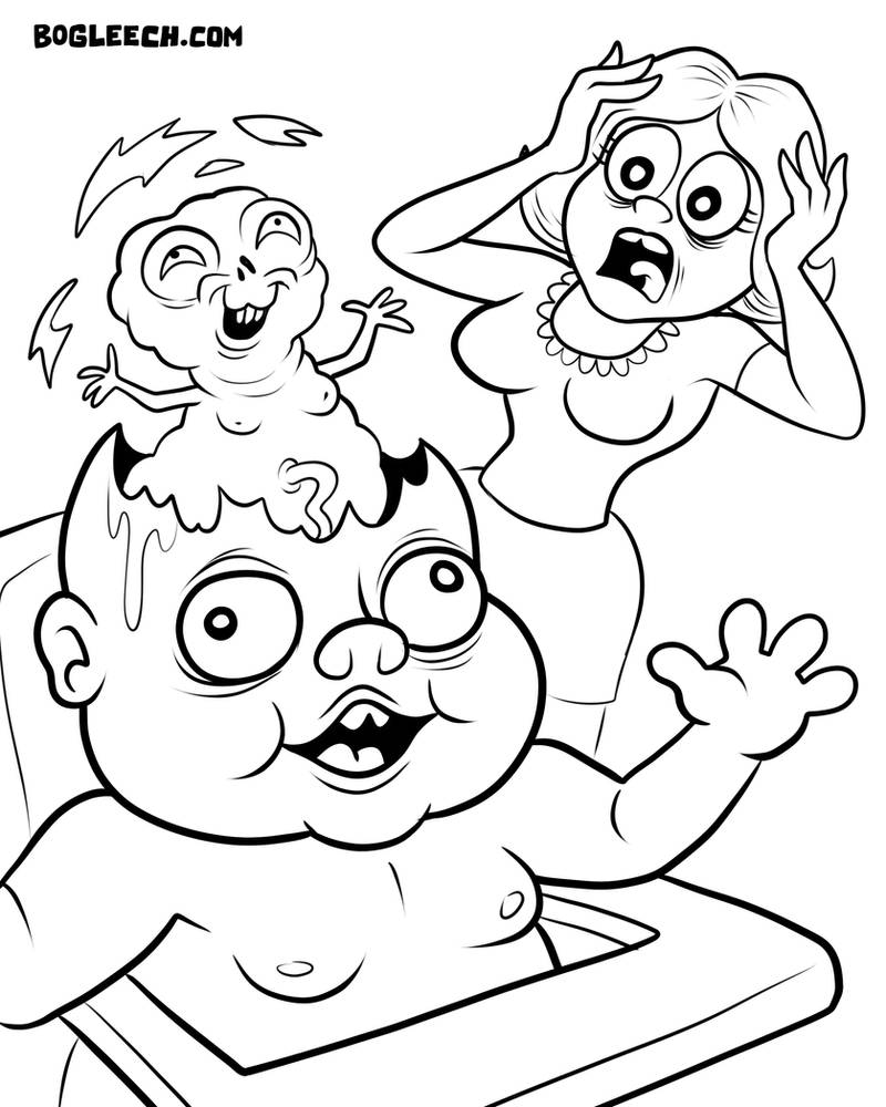 New baby brother coloring page by scythemantis on