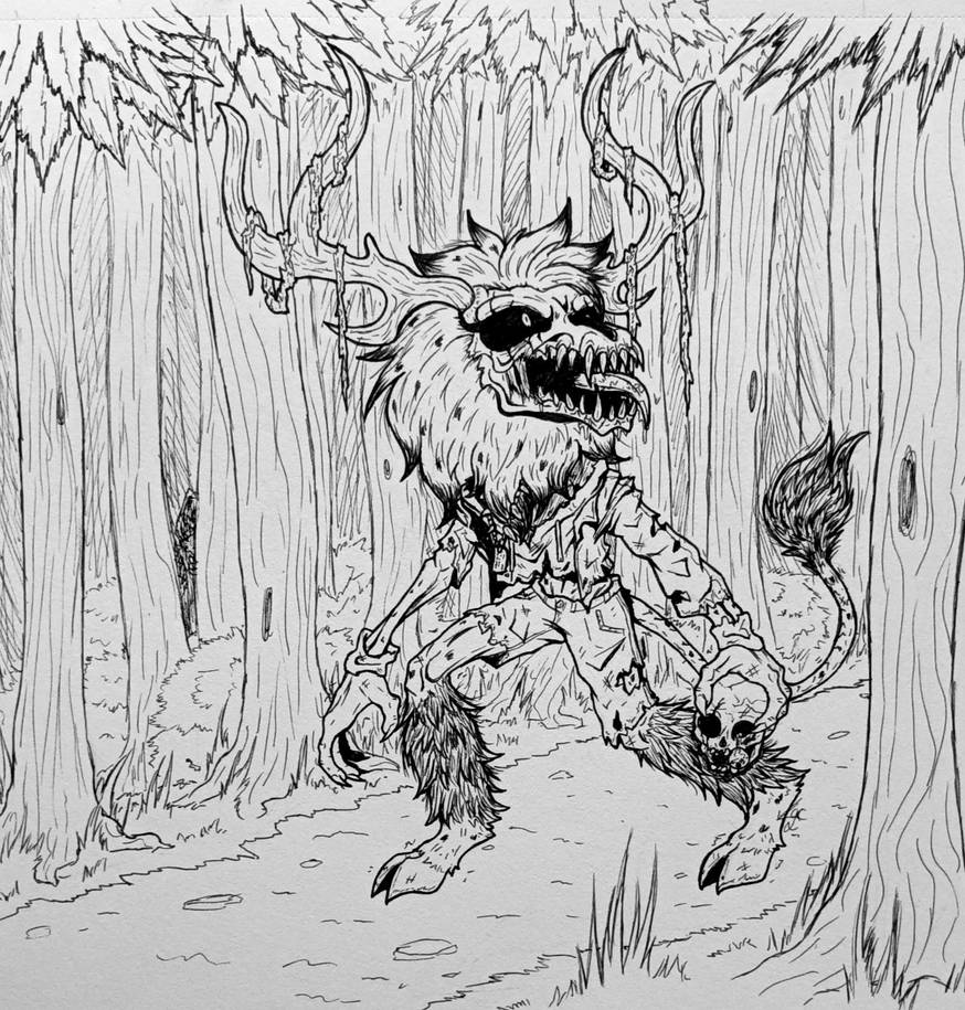 Day wendigo hellotober by lyrexios on