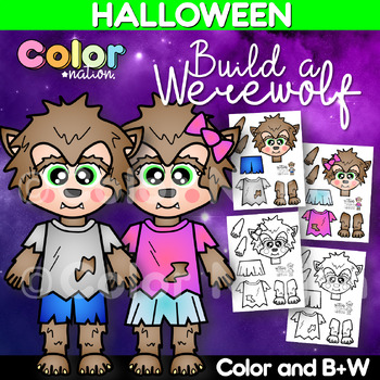 Build a werewolf printable craft