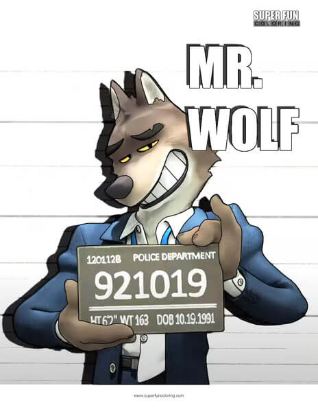 Bad guys mr wolf coloring
