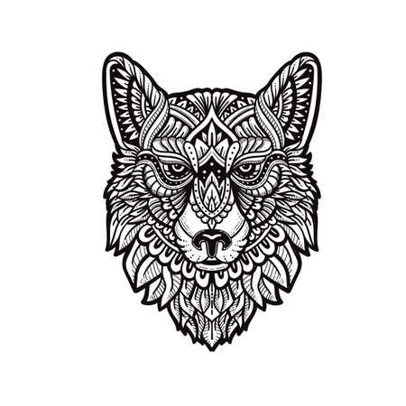 Wolf coloring pages stock illustrations cliparts and royalty free wolf coloring pages vectors