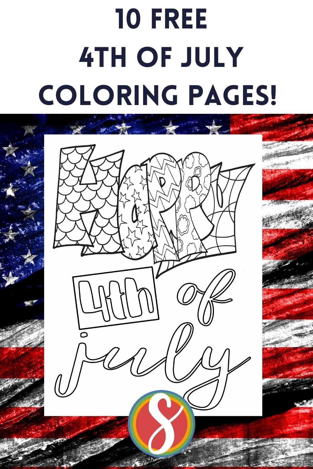 Free th of july coloring pages â stevie doodles
