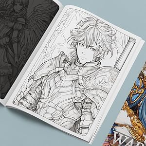 Anime warriors manga coloring book for teens adults anime manga coloring books pretty fantastic publishing books