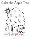 Color the apple tree coloring page
