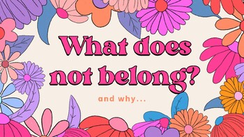 What does not belong tpt