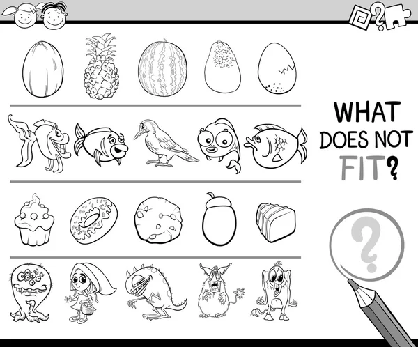 Square shape educational task for kids coloring book stock vector by izakowski
