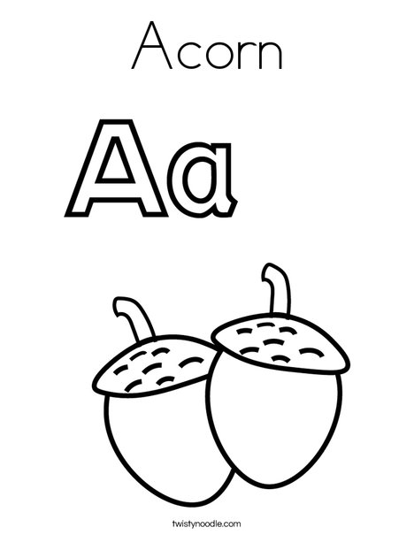Acorn coloring page