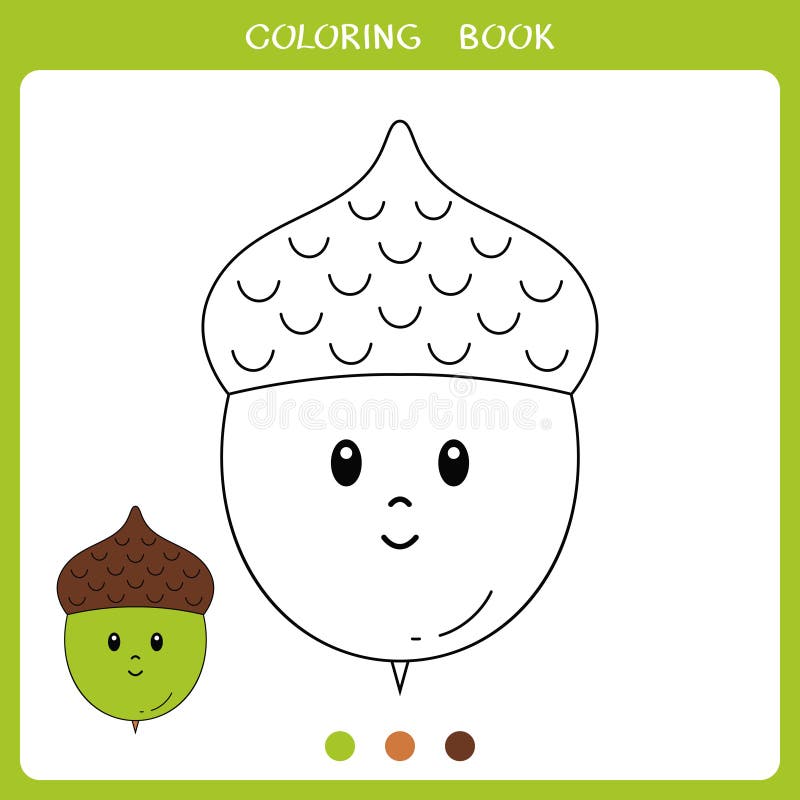 Acorn coloring stock illustrations â acorn coloring stock illustrations vectors clipart