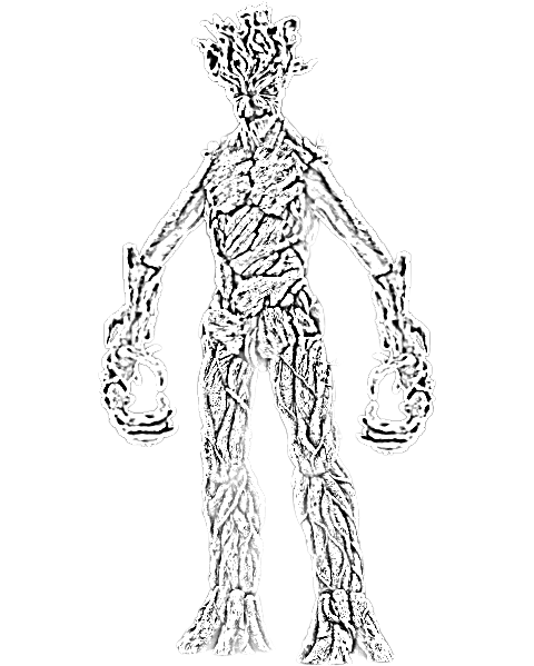 Marvel earth groot coloring pages by sebastian