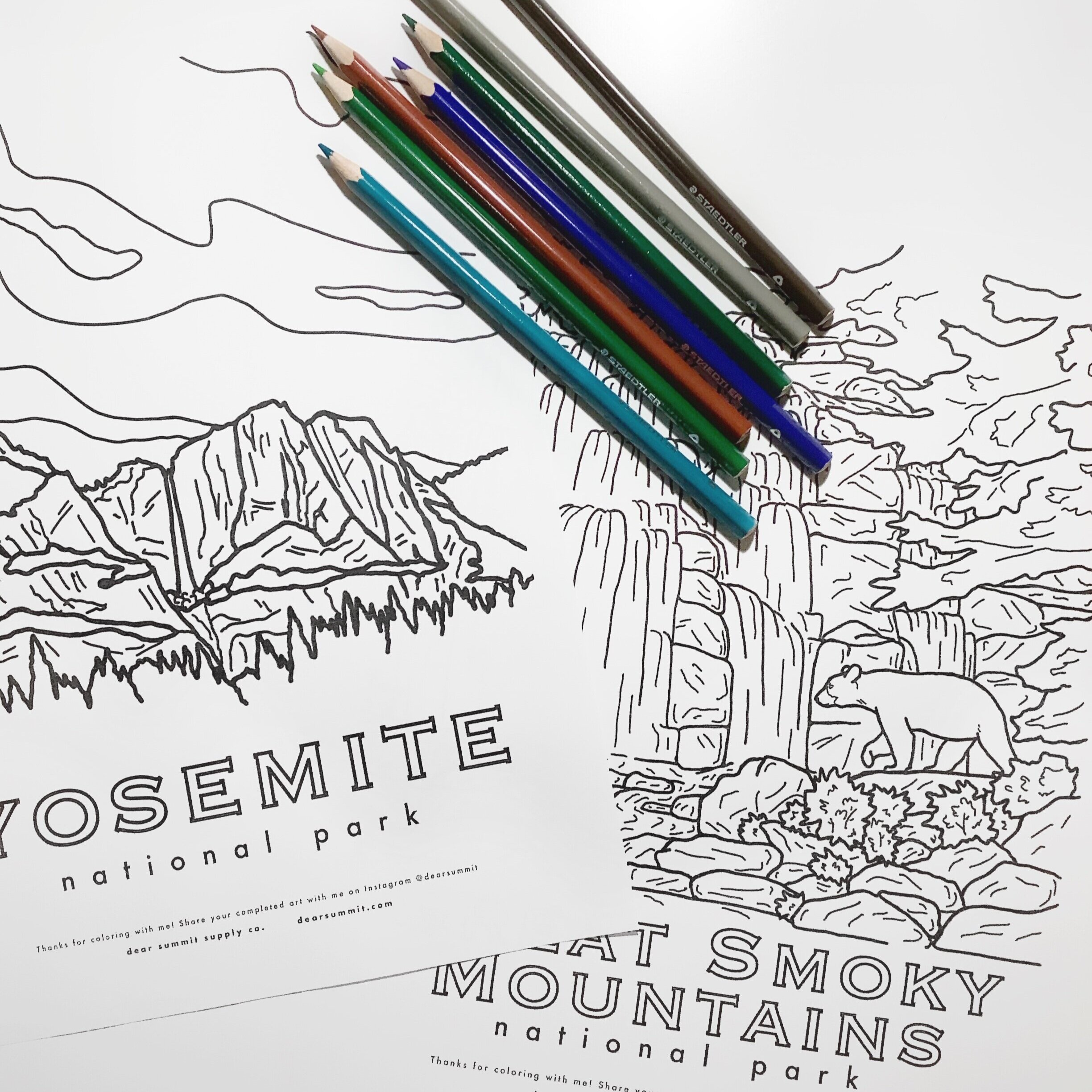 National park coloring pages â dear summit supply co