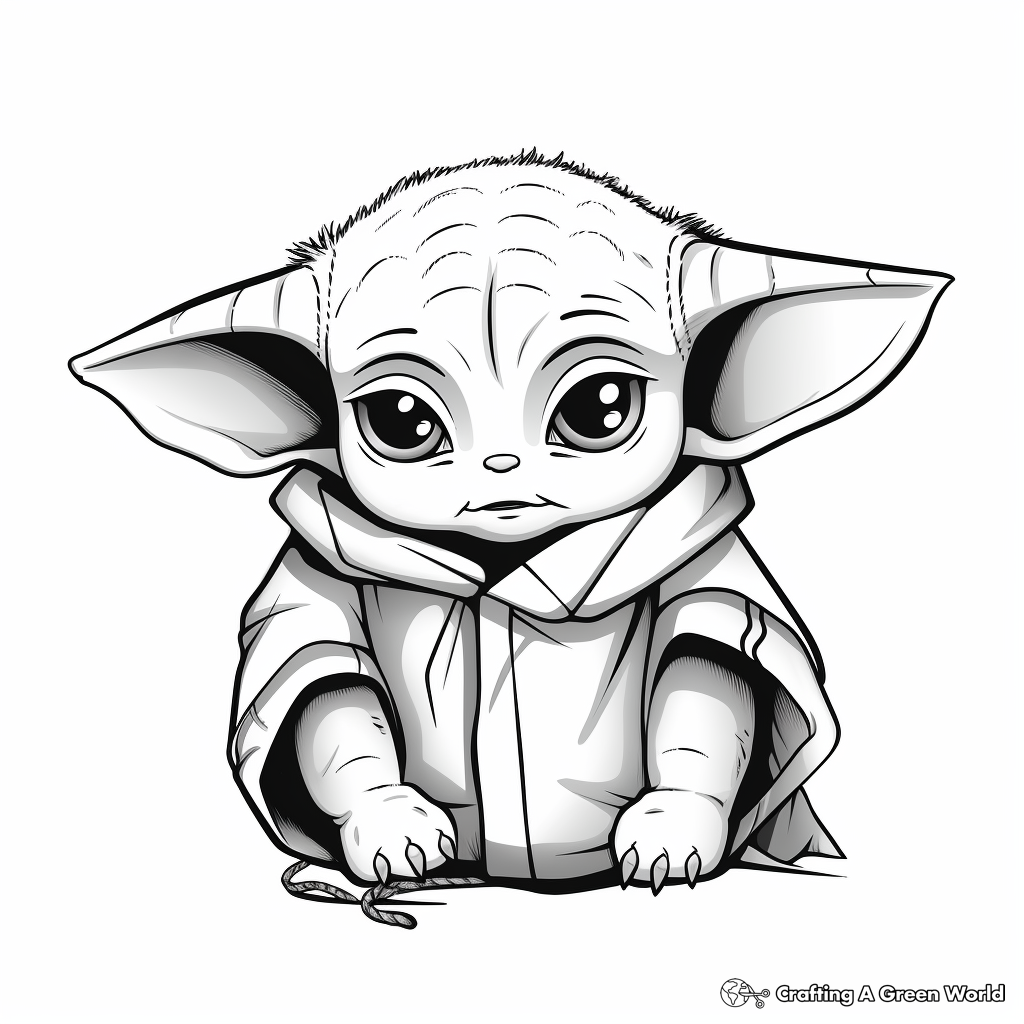 Baby yoda coloring pages
