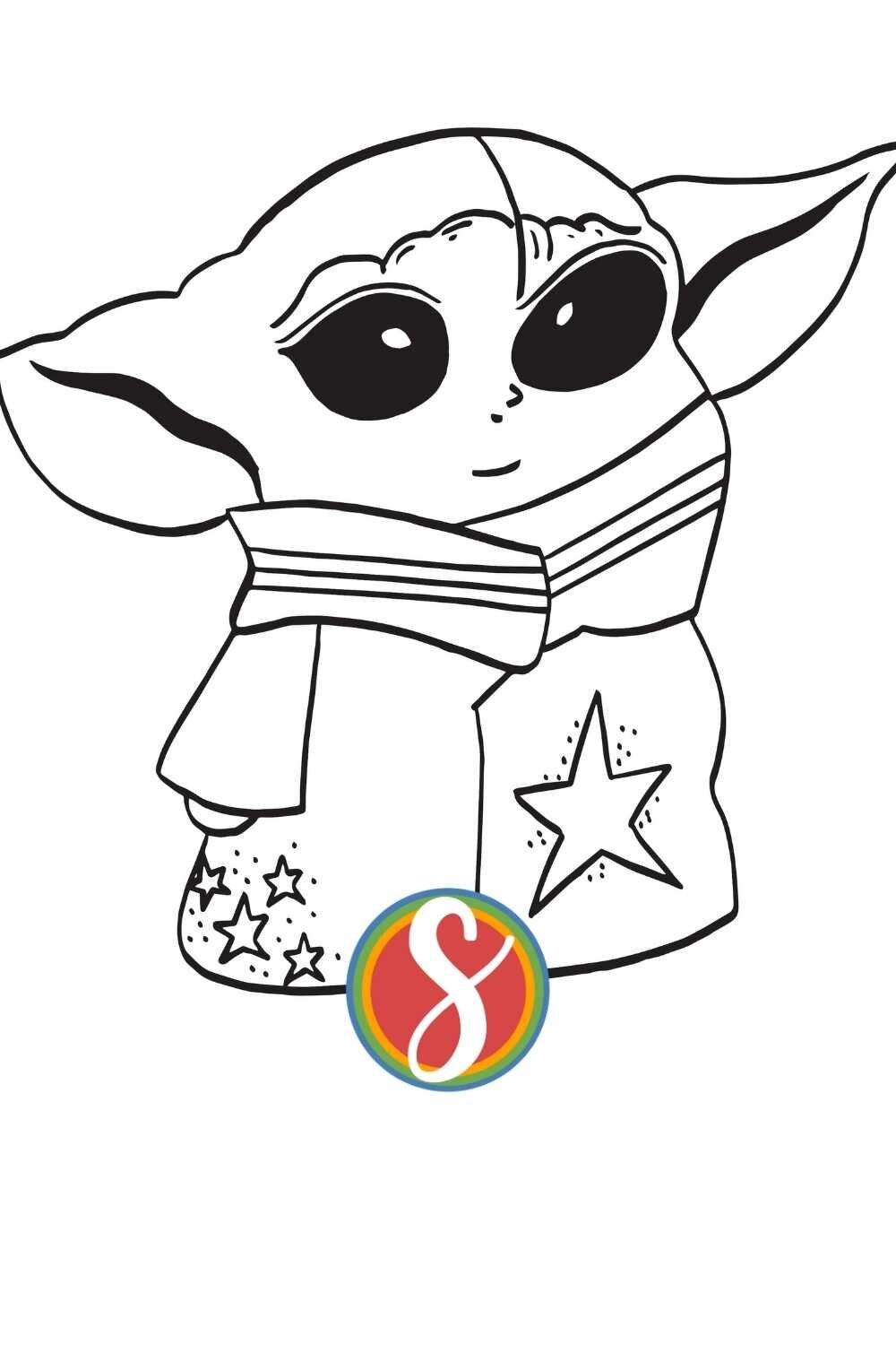 Free baby yoda coloring pages grogu â stevie doodles