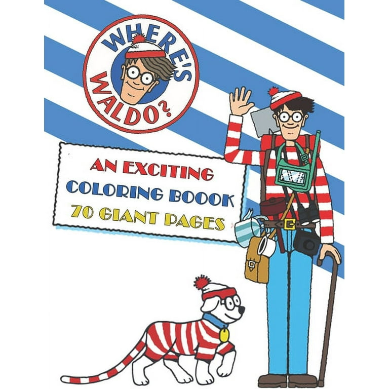 Wheres waldo coloring book great coloring book for any kid with exclusive illustrations paperback