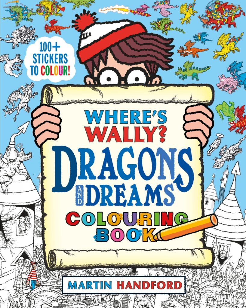 Wheres wally dragons and dreams colouring book walker books stralia