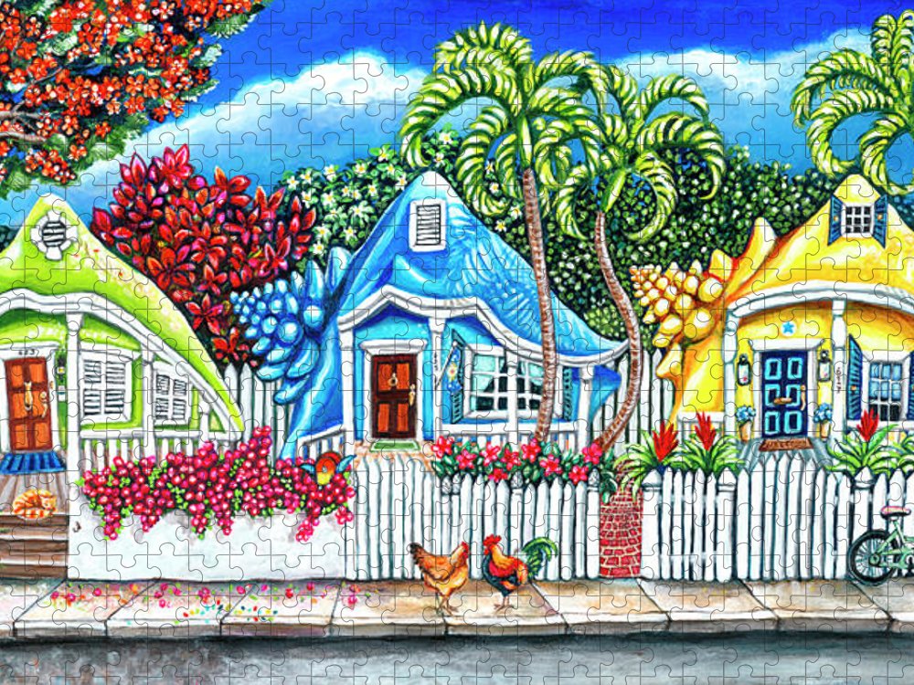 Three storytime cottages jigsaw puzzle by abigail white