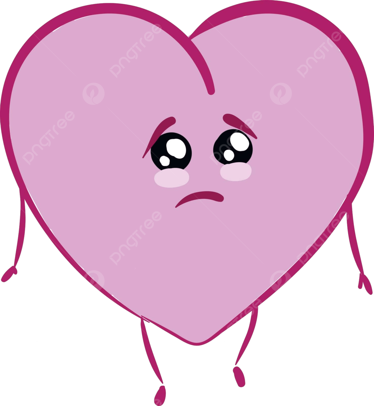 Lonely heart emoji in rose shade against a white background vector color white background png and vector with transparent background for free download