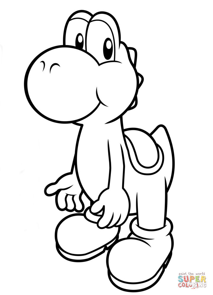 Cute yoshi coloring page by babyshowfan on