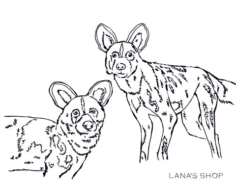 Safari animal coloring pages â lanas shop